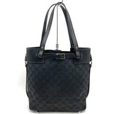 Gucci Vintage, Pre-owned, unisex, Sort, ONE SIZE, Tyl, Pre-owned Canvas gucci-tasker