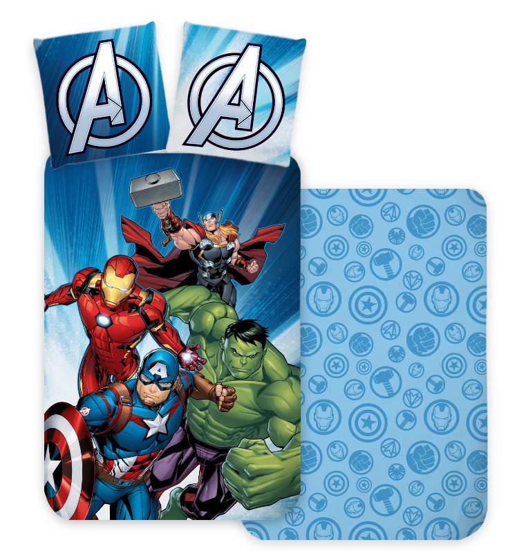Avengers Power Strike barnsängkläder 100x135 cm, 40x60 cm