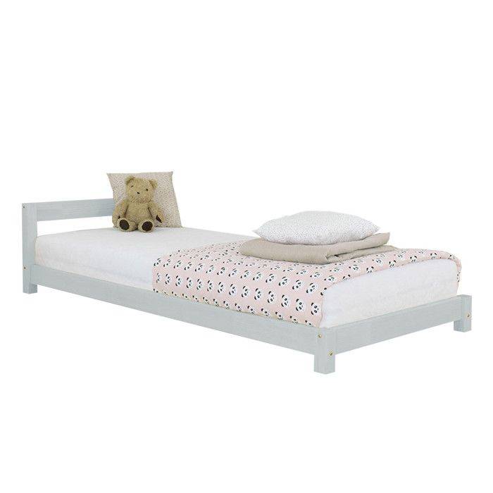 Lit enfant DREAMY 80 x 160 gris clair grå