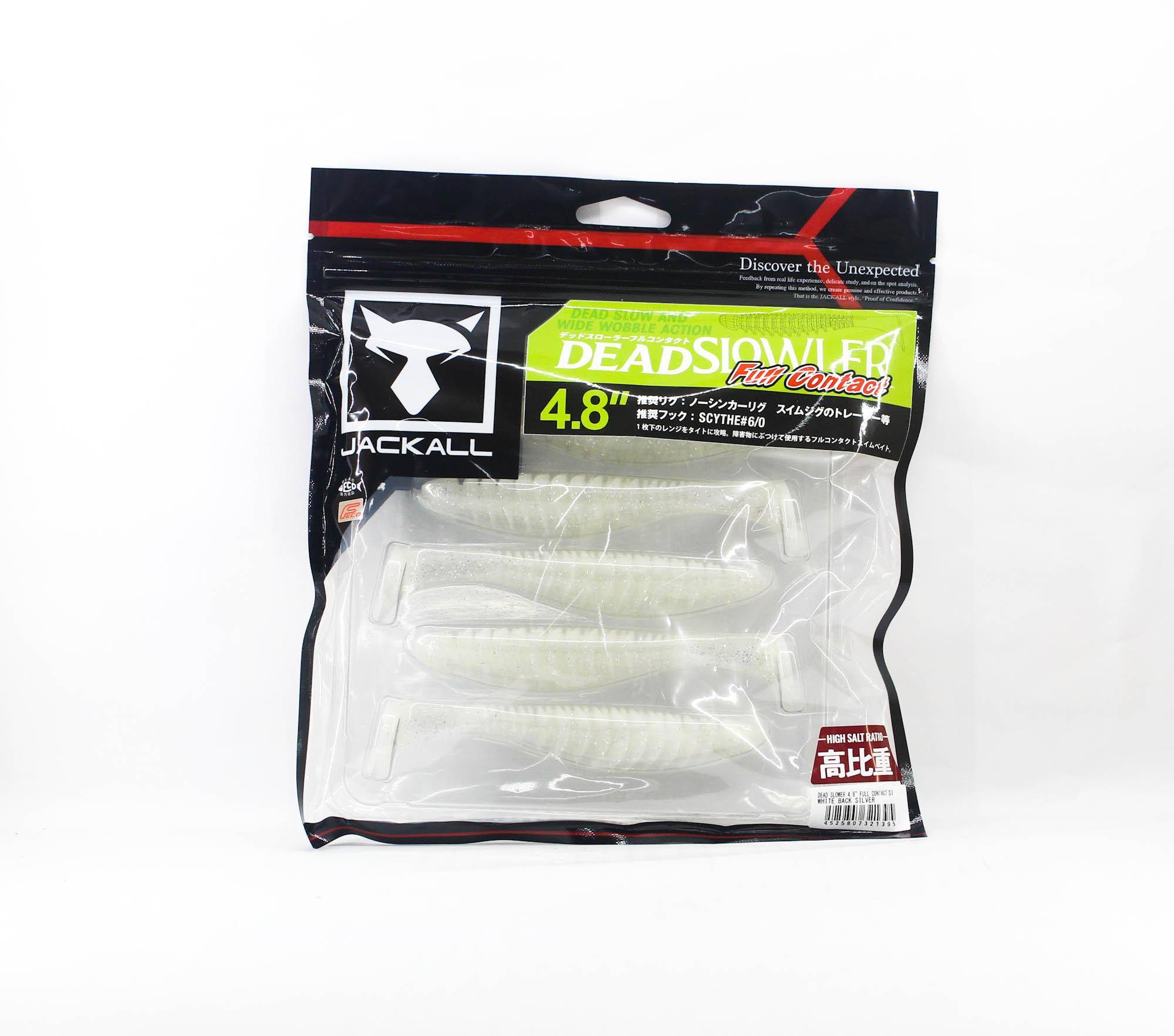 Jackall Soft Lure Dead Slower Full Contact 4.8 Inch White BackSilver (1395)