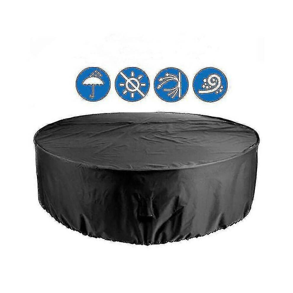 (239*58cm) Waterproof Round Table Cover - Heavy Duty Patio Furniture Covers - UV Resistant Canvas