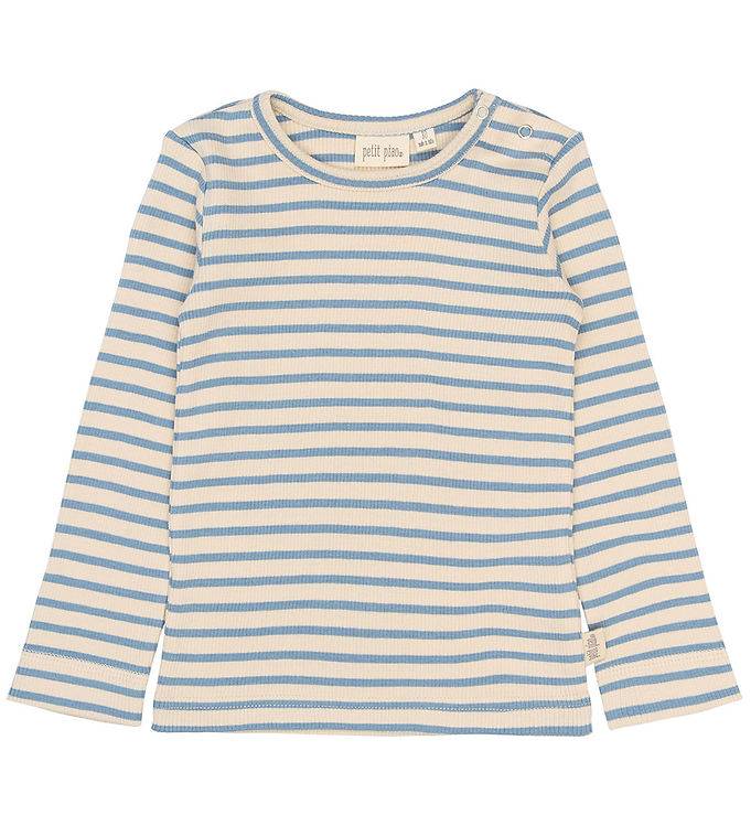 Petit Piao Bluse - Rib/Modal - PPSky - Infinity Striped - Petit Piao - 68 - Bluse