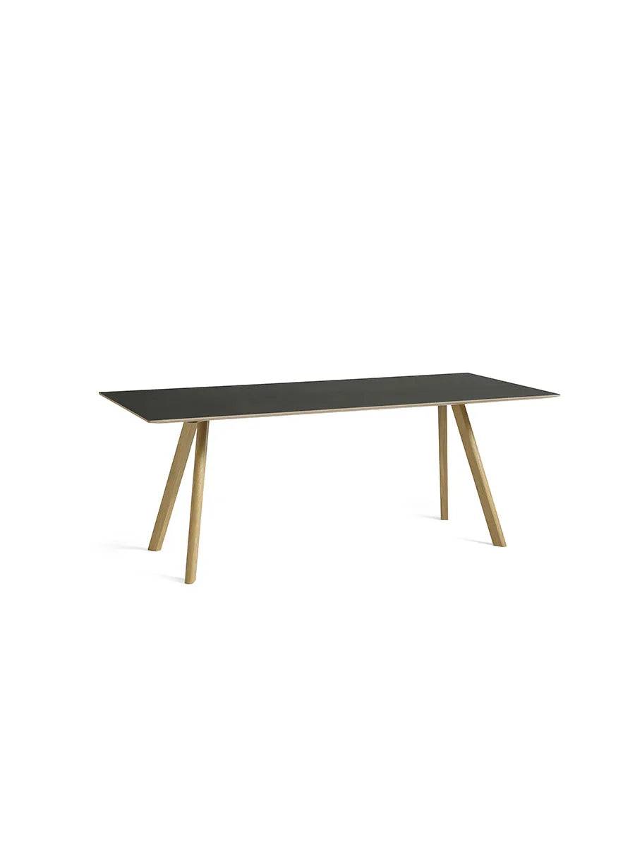 CPH30 bord, 200 cm fra Hay Sort laminat / Lakeret eg - Jacobsen Plus