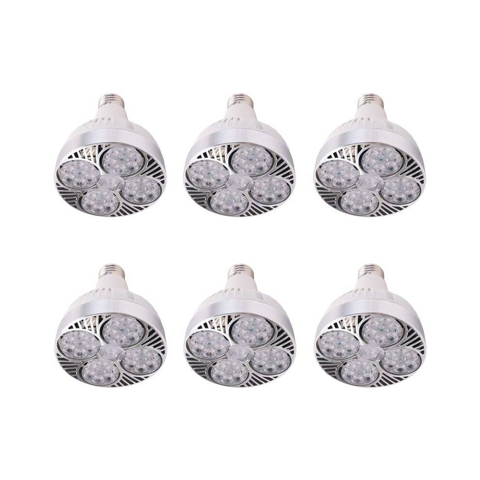 6X E27 Plant Lamp Light Bulb 35W LED Plant Grow Light Full Spectrum Warm White Light for Indoor Garden Greenhouse