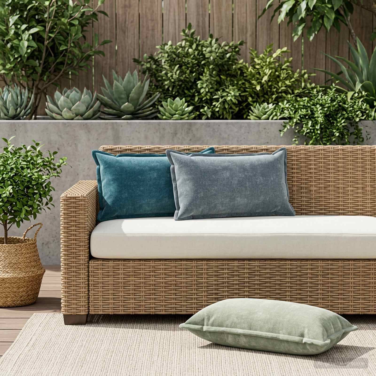 vidaXL Kuddöverdrag 2 pcs HOUTEN Grön 40 x 80 cm Chenilletyg