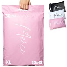 30 Stora Förpackningar för Vinted-paket - 45x35 cm - 100% OGENOMSIKTIGA/ULTRARESISTENTA/VATTENTÄTA - XL Plastförpackning för frakt - Kartong & Låda - Postpåse - Påse med Handtag