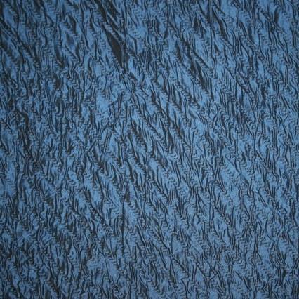 Jacquard i quiltet look, mørk klar blå