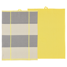 Blocks Kökshandduk 2 st från Södahl - Yellow färg - 100% Bomull