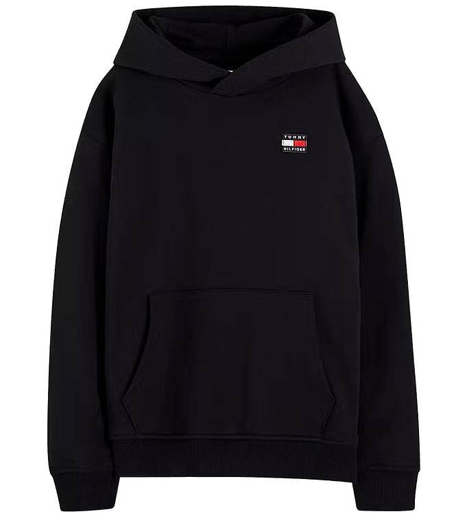 Tommy Hilfiger Hættetrøje - Sort - Tommy Hilfiger - 7 år (122) - Hættetrøje