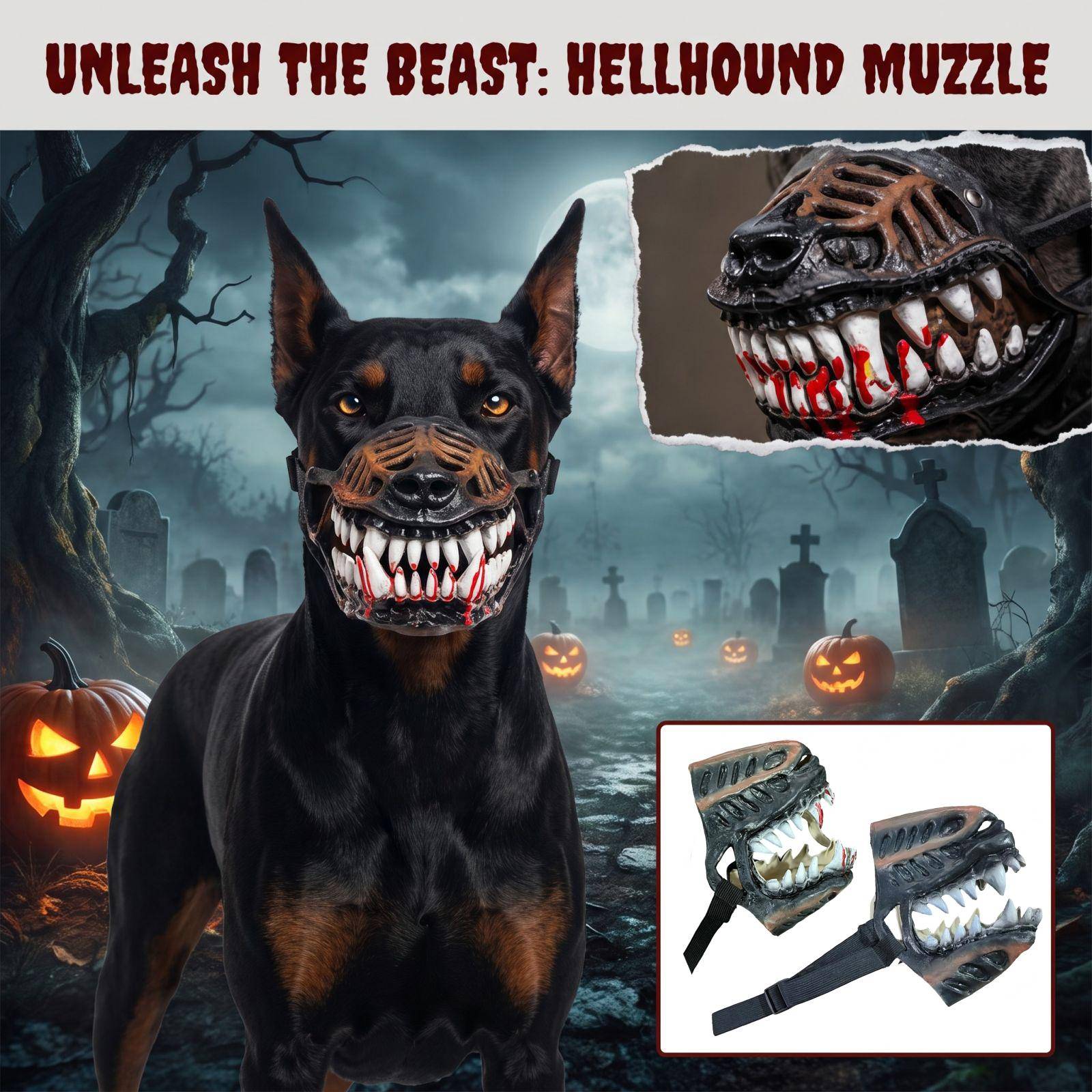 Halloween-munskydd för hund till husdjurskostymfest
