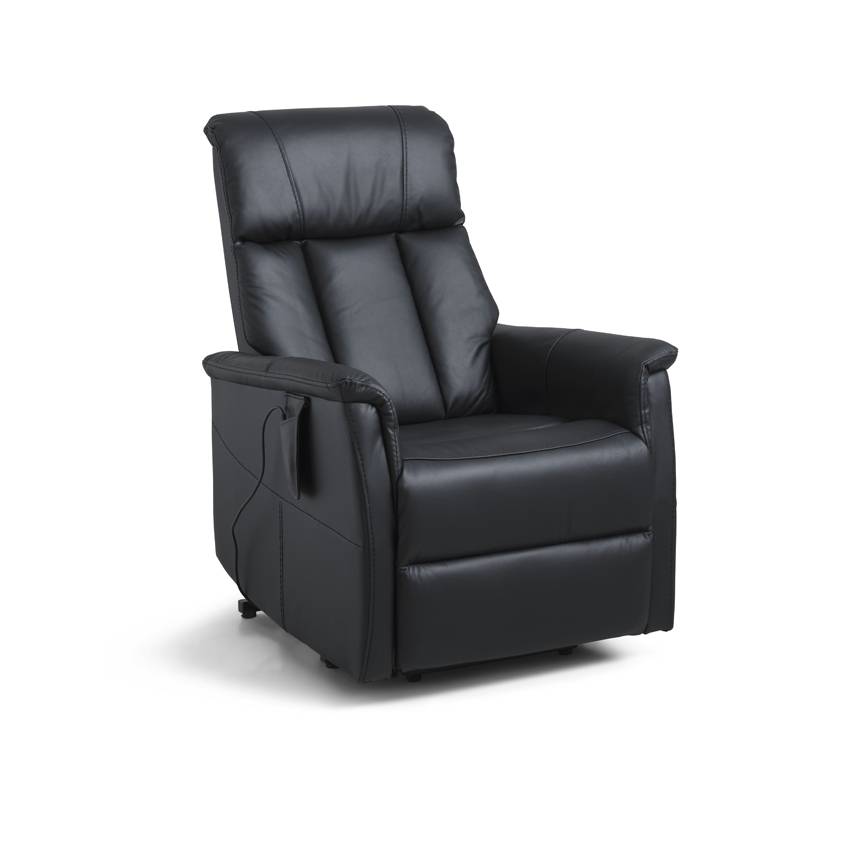Linus hvilestol 2 motorer sort læder/pvc