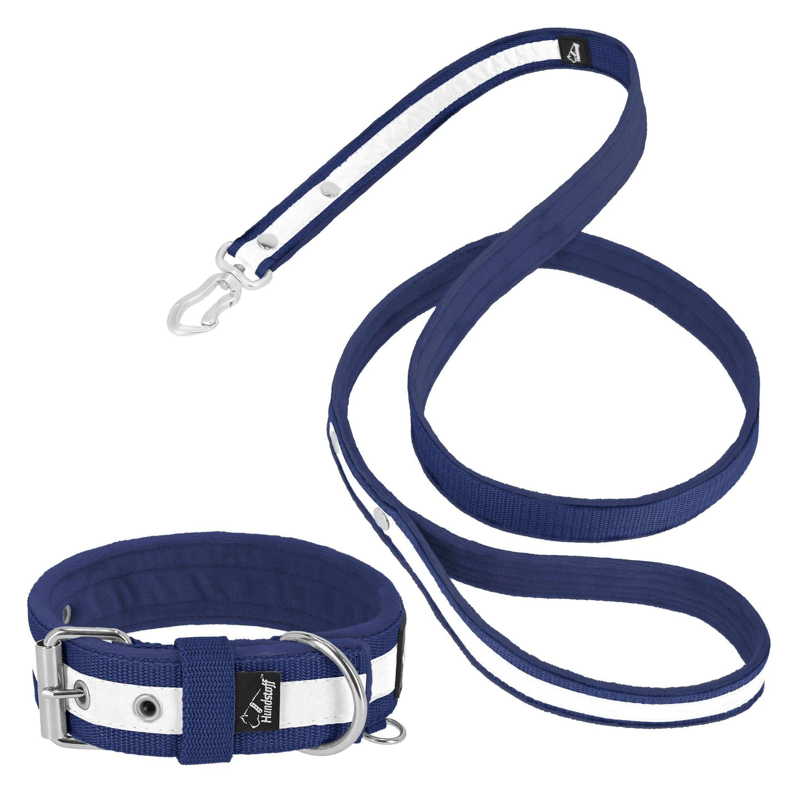 Active Safe Set Navy Blue - Active halsband & koppel med reflex - Default Title