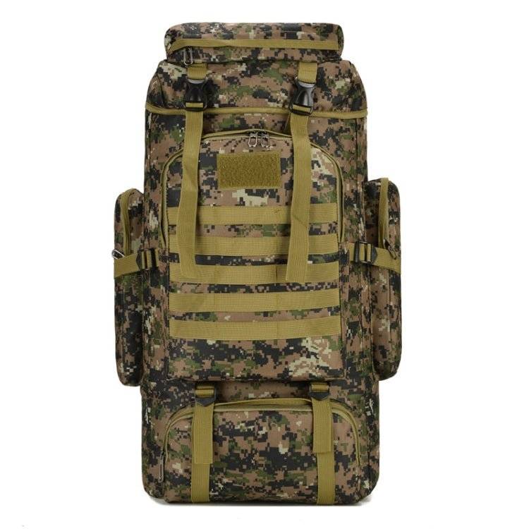 56-75L Large Capacity Travel Hiking Bag Waterproof and Scratch-resistant Backpack (CP Camouflage)