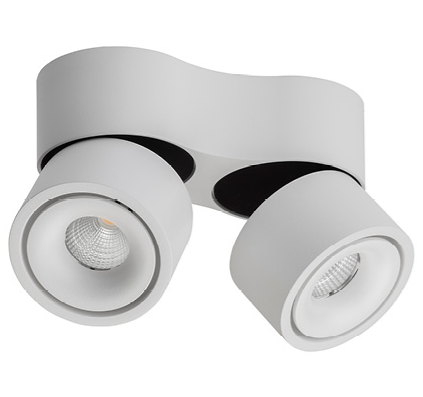 Easy Mini Double W275 væg/-loftlampe fra Antidark - Hvid / Uden kabelhul