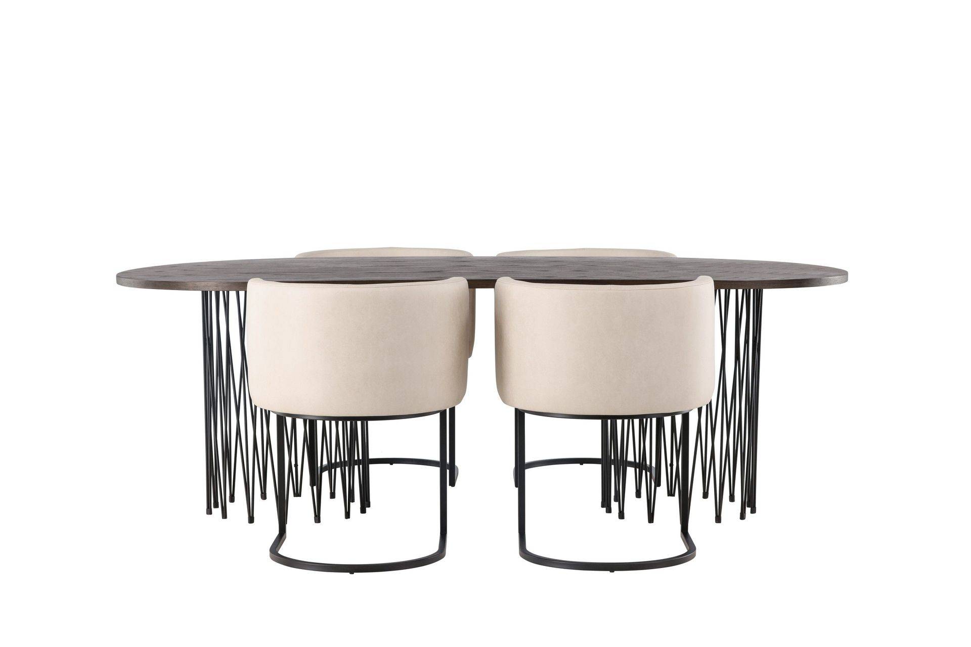 Stone Matgrupp 220 cm Oval med 4 Simrishamn stolar - Beige Beige,Brun Venture Home