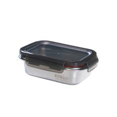 Nonoji Storage Container, Stainless Steel, Microwave-Safe, Stainless Steel Magic Container, S 650ml, Oven, Freezer, Dishwasher Safe, Gray