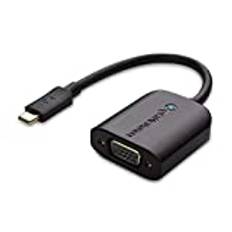 Cable Matters USB C till VGA-adapter (USB-C till VGA-adapter) i svart - Thunderbolt 3-port kompatibel för MacBook Pro, Dell XPS 13/15, HP Spectre x360, Surface Book 2, Lenovo Yoga 910 och mer