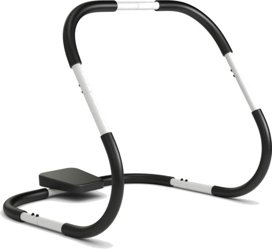B2x Ab Roller Abdominal Trainer With Padded Headrest Abdominal Muscle Trainer Device 73 X 73 X 64 Cm Träningsutrustning Black - 70 cm