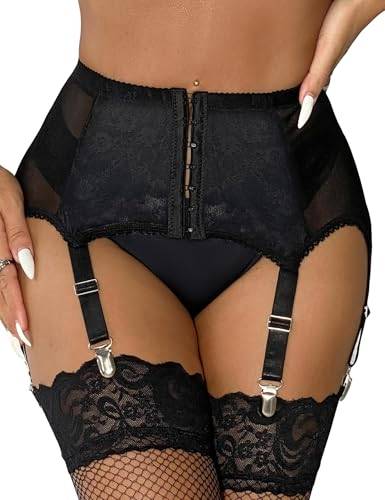 ohyeahlady Strumpfhalter Damen Sexy Spitzen Strapsgürtel Strapse Dessous