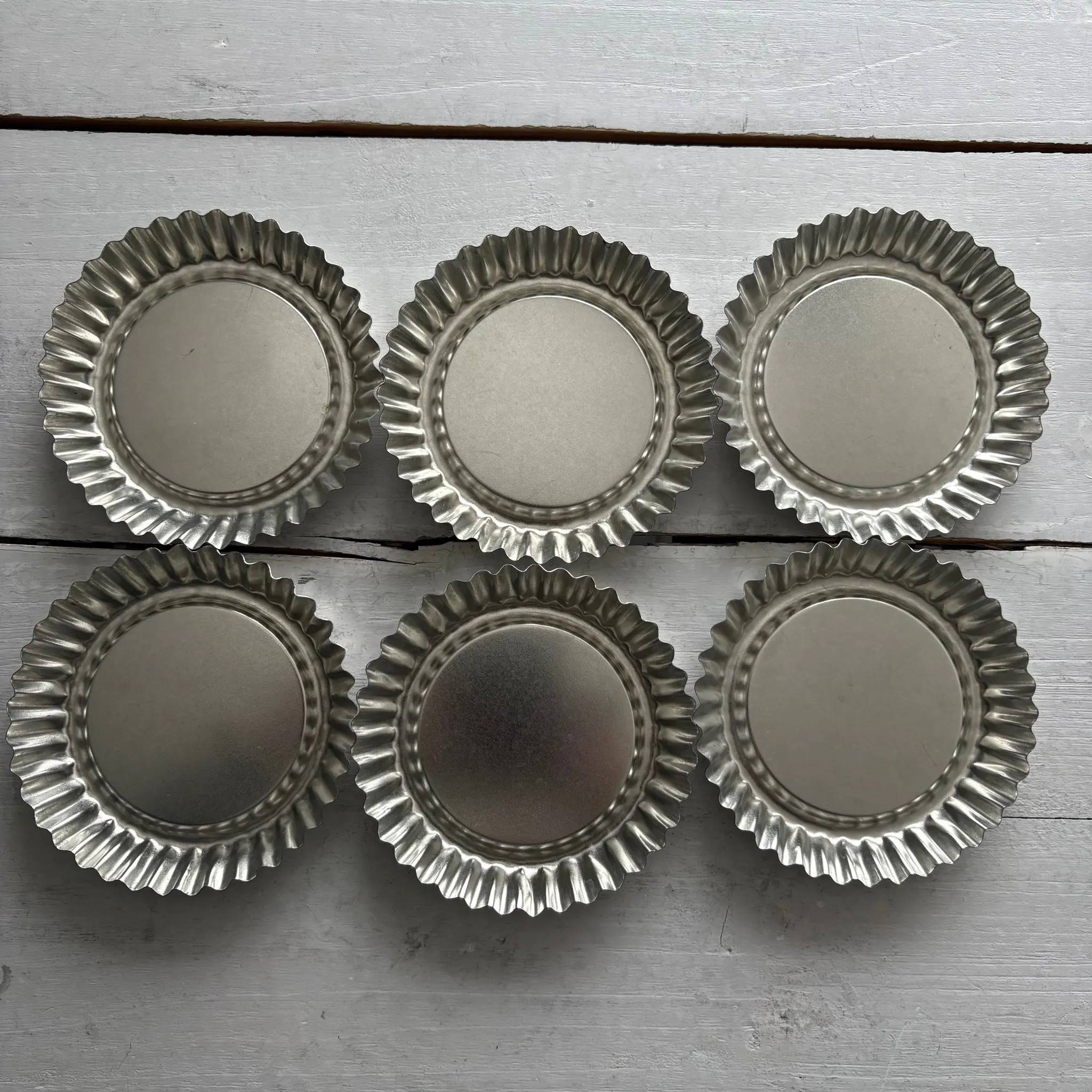 Små pajformar, tartelettformar 6 stycken - (second hand)
