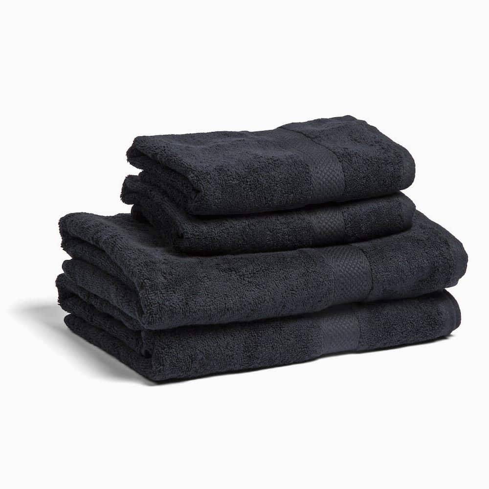 Svart handduk med namn Fairtrade - 50x70 cm (50x70 cm)