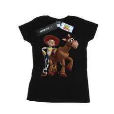 Disney T-shirt i bomull för damer/damer, Toy Story 4 Jessie And Bullseye L svart