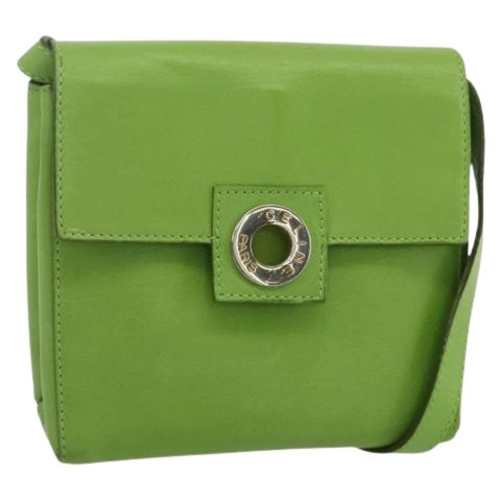 Celine Vintage Pre-owned Vintage Cross Body Bag - Vintage - Dame - Grøn - ONE SIZE - Læder