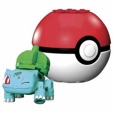 Pokemon Mini Figur Bulbasaur Bisasam mit Pokeball BAU Blocksteine...