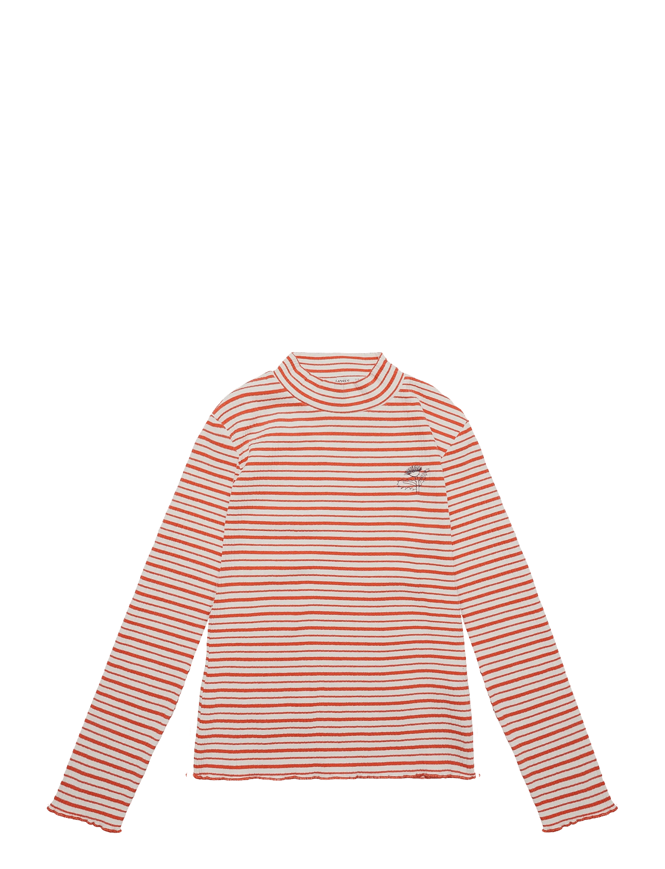 Bobo Choses Energy Flower Stripes Turtle Neck T-Shirt - White - 155