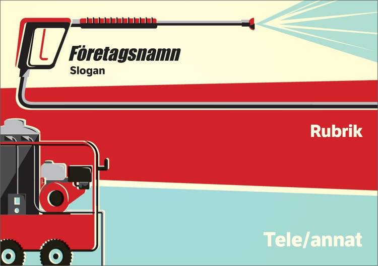 A5-flyers - Ljusblåa - Makt Tvätt - Bygg & Anläggning