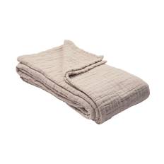 Magasin Nordic Bedspread Dusty Green Beige Str 260x260 cm. Sengetæpper Bomuld