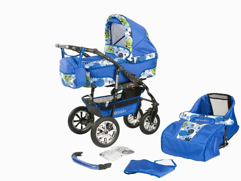 Bavario 2 in 1 Mörkblå med Gula & Blåa Blommor