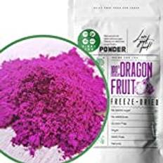 Frystorkat Drakfruktpulver | 100% Naturlig Torkad Frukt | Uttorkad Pitahaya | Inget Tillsatt Socker Frystorkad Frukt | Gefriergetrocknete Drachenfrucht Pulver | Freeze Dried Fruit Pitaya Powder