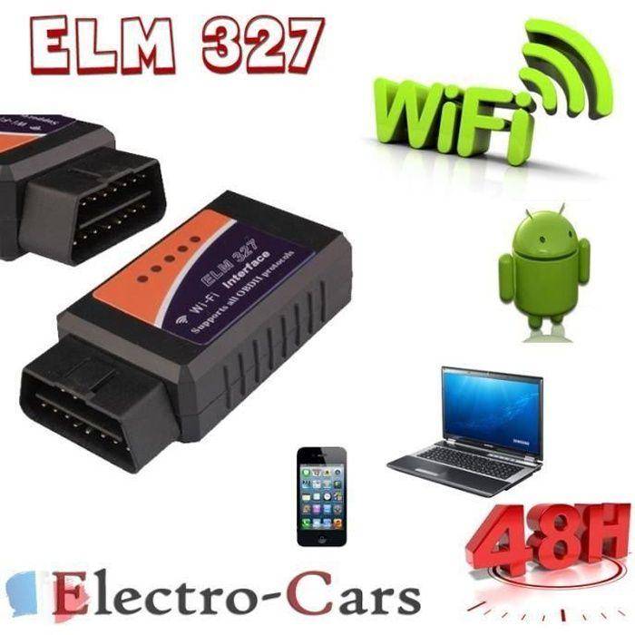 Interface de diagnostic OBD2 - ELM327 - Multimarques - WiFi - Universel