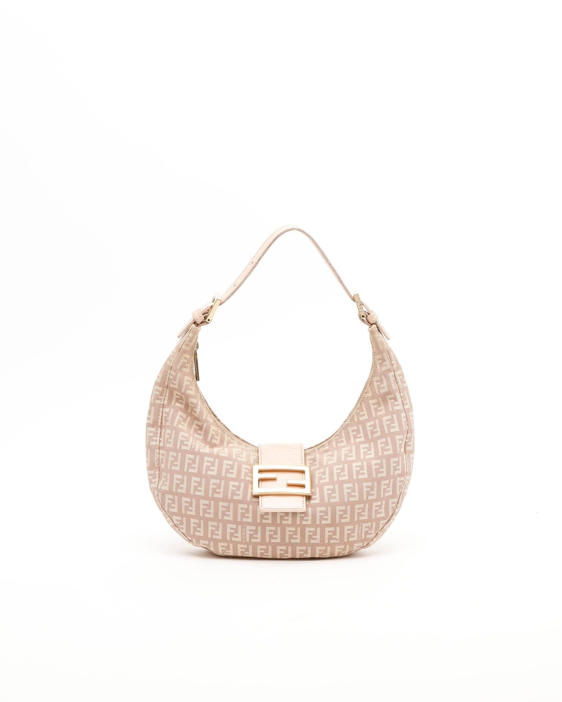 Fendi Zucchino Croissants Bag - Beige - One Size
