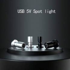 LED-pelarspotlights, LED-skåpbelysning, vinskåpslampor, små bänklampor, 5V-spotlights, aluminiumlampa, vägg-/taklampa, dubbelfunktionella spotlights, (Svart ett ljus,Ett vitt ljus)