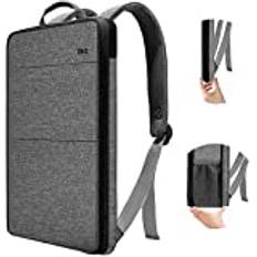 ZINZ Smal och utbyggbar bärbar ryggsäck Vattentät skolryggsäck reseryggsäck Kompatibel med MacBook Air/Pro 13-14 tum XPS 13 Surface 13.5" och de flesta 13-14 tums bärbara datorer,G02BK01
