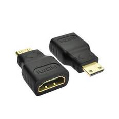 Forgyldt mini HDMI til HDMI adapter 1080p 4k UHD 3D TV - black