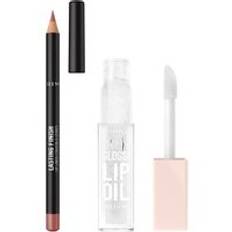Rimmel Oh My Gloss! Lip Oil & Lasting Finish Lip Bundle (Various Shades) - 000 Clear Cloud