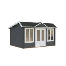 Palmako hytte Claudia Pent mørkegrå/hvid 11,5 m²