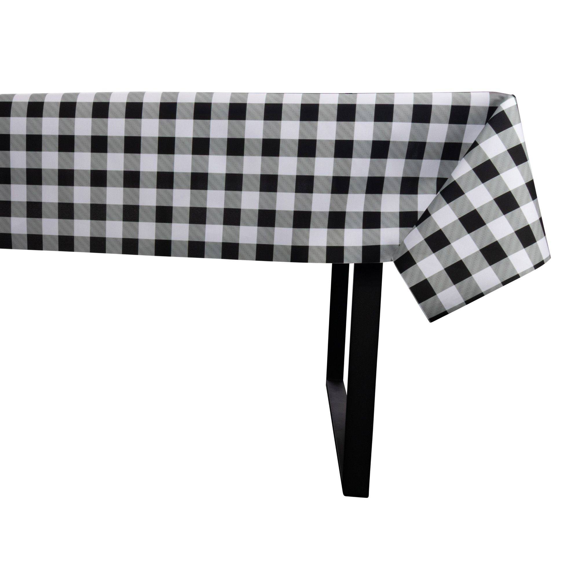 Tekstil voksdug - 140 cm bred - 30 meters rulle - Check Black - Voksdug med akrylbelægning