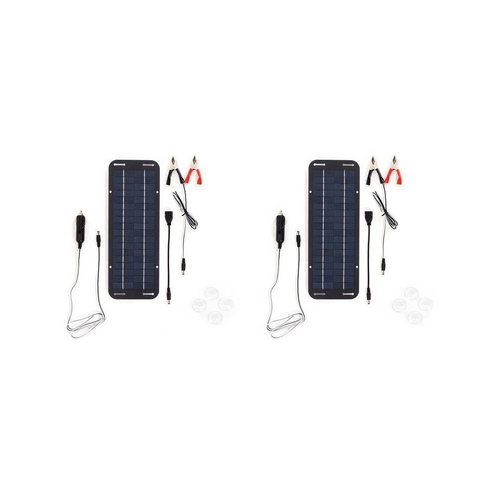 2X 12V 30W Portable Solar Panel Car Boat Power Solar Panel Battery Charger Maintainer for Car Motorcycle Tractor Boat RV
