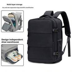 40x20x25cm Reseryggsäck för handbagage för Ryanair-flyg, liten bärväska för män och kvinnor, 14-tums ryggsäck för bärbar dator, lämplig för skolan, ut - Svart