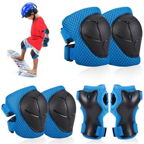 Hejo Skydd för Barns Skateboards, Skyddsset för Barn, Knäskydd och Armskydd för Barn, Knä och Handleder, Enkla att Installera, Skydd för Skateboard