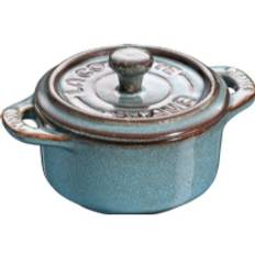 STAUB GIFT GIVING Mini cocotte apvalus 200 ml, antikvarinis turkis