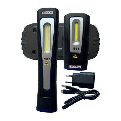 BATO WIRELESS arbejdslampe med 1 lampe, 1 stor lampe, dobbelt ladeplade og strømstik