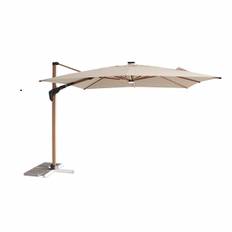 Roma parasol 3x4m sandfarvet med lys