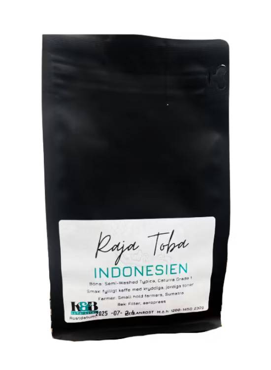 K&B Kafferosteri Indonesien Raja Toba kaffebönor 230g