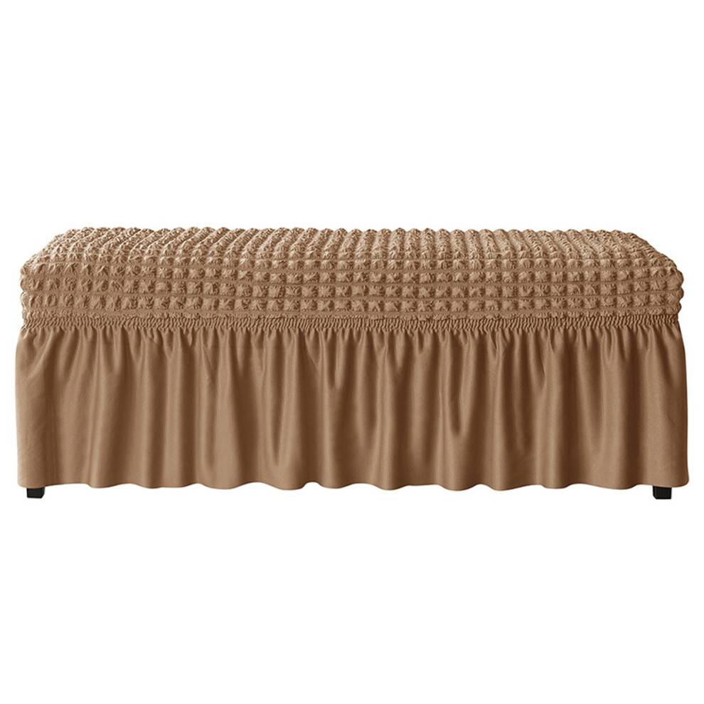 Avtagbart tvättbart bänköverdrag med kjol, matbänkskydd i stretchtyg med elastisk klädsel med elegant kjoldesign, mjukt bäckenbäcksöverdrag