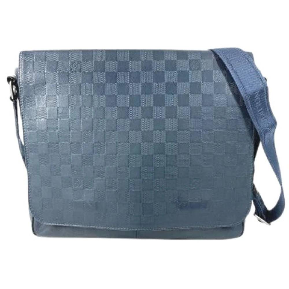 Louis Vuitton Vintage Pre-owned Vintage Cross Body Taske - Vintage - Herre - Blå - ONE SIZE - Uld